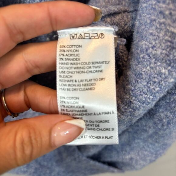 Ladies Silence + Noise brand Heather Blue Open Front Sweater Size Medium - Picture 8 of 8